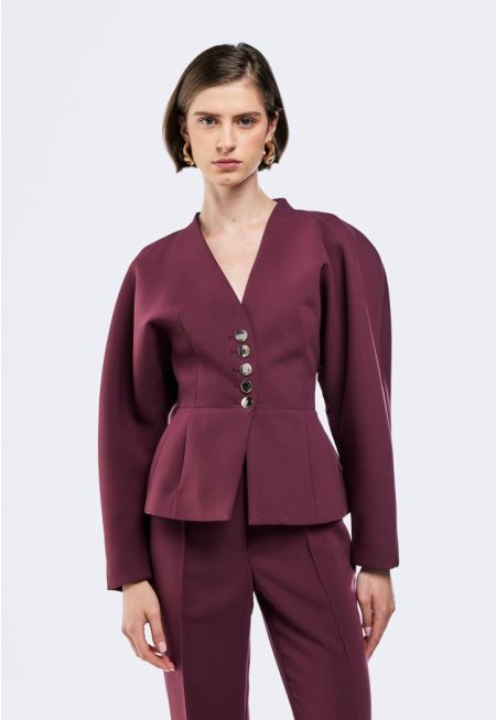 Kimono Sleeve Structured Jacket