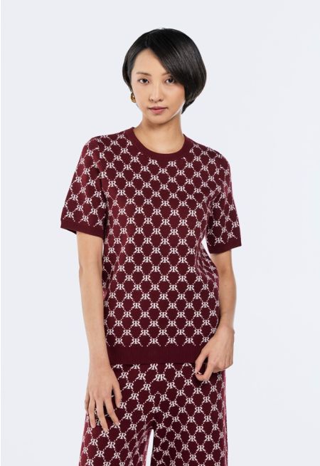 Monogram Knitted Top