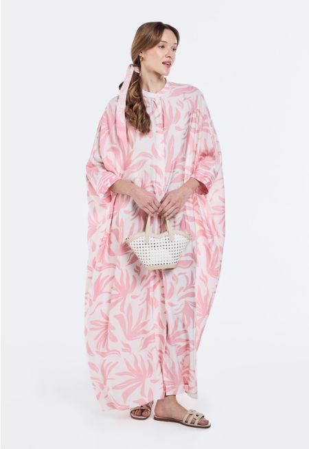 Printed Long Continuous Sleeve Dress