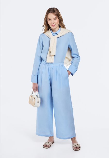 Straight Cut Linen Trousers