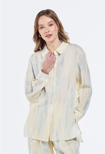 Printed Cotton Gauze Shirt