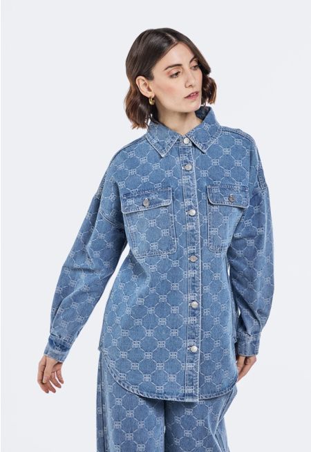 Monogram Jacquard Denim Jacket