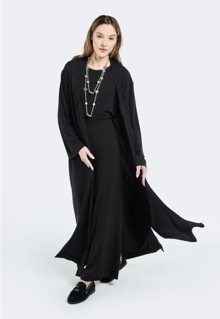 Solid Side Slit Abaya