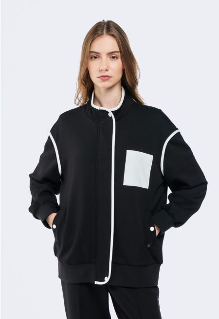 Contrast Zip-Up Jacket