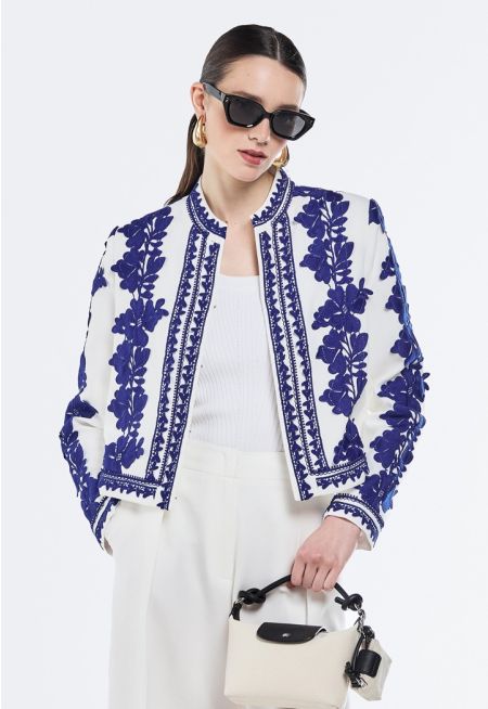 Floral Embroidered Lace Jacket