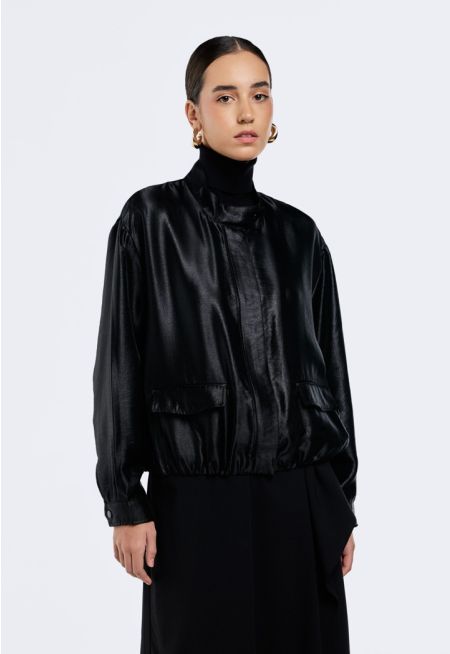 Zip Up Bomber Jacket 