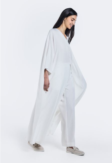 Crinkled Straight Cut Trousers