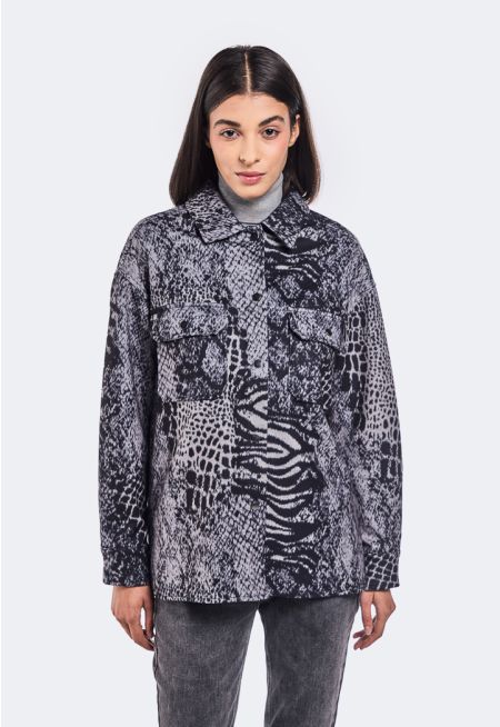 Printed Shirt Jacket