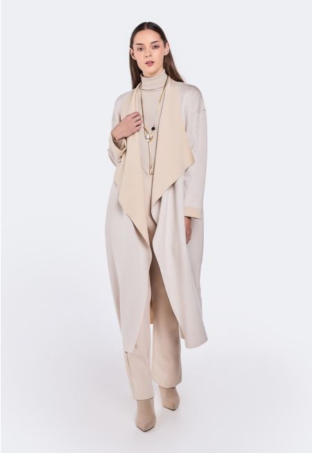 Draped Front Velvet Cardigan