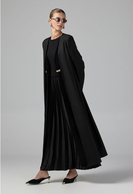 Double Layered Belted Abaya