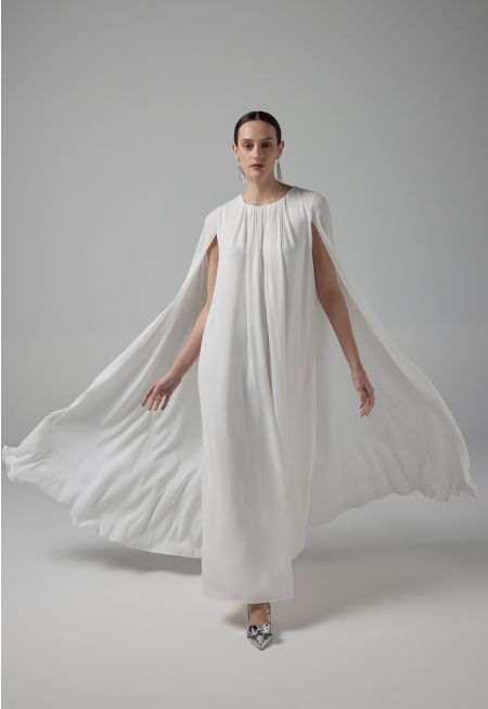 Pleated Flared Maxi Dress 