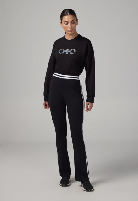 Contrast Elastic Waistband Sweatpant