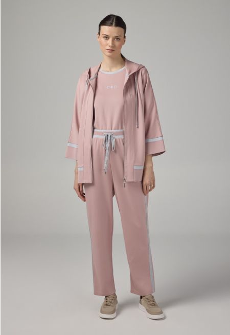 Contrast Straight Cut Trousers