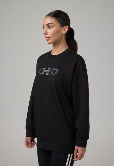 Long Sleeve Monogram Blouse