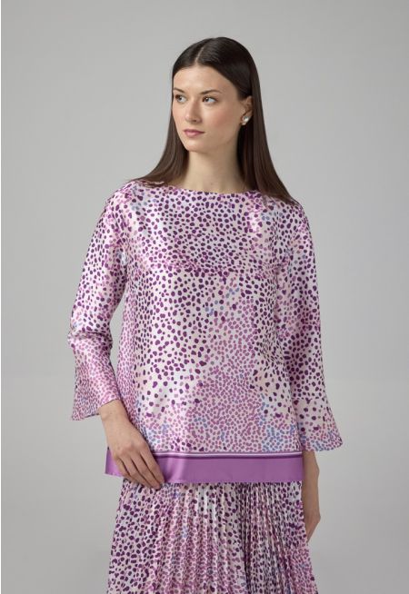 Long Sleeve Printed Blouse