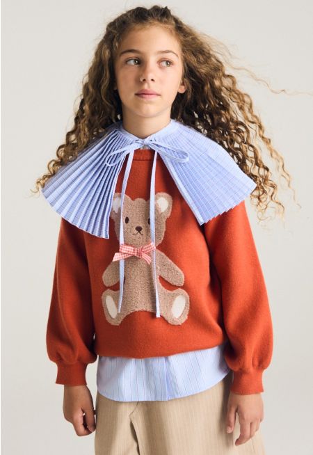 Fleece Bear Knitted Sweater