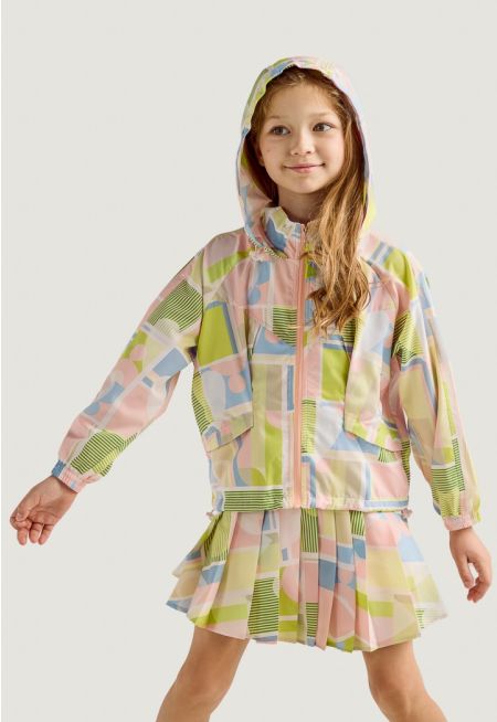 Colorful Zip Up Jacket