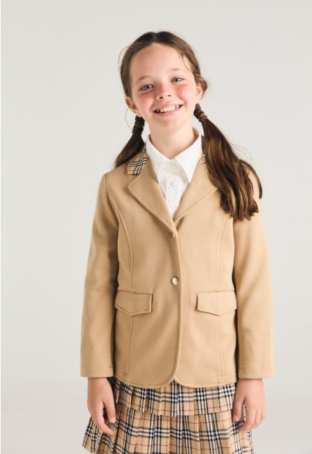 Checkered Lapel Blazer