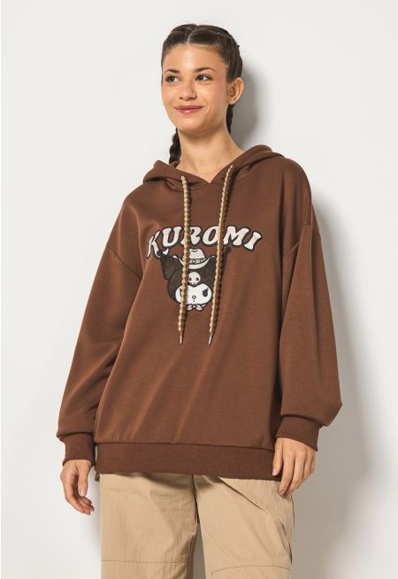 Kuromi Embroidered Hoodie
