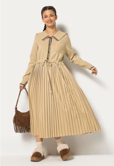 Sailor Collar Pleated Dress