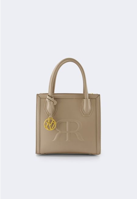 Embossed Emblem Handbag