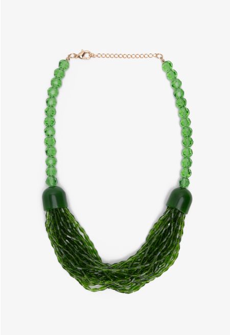 Vibrant Intertwined Beads Necklace