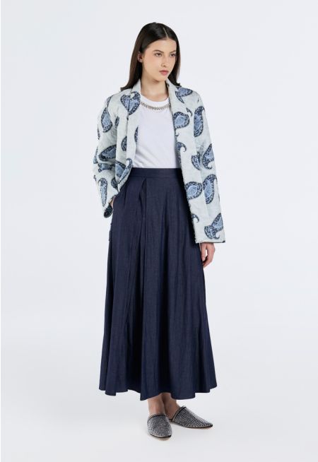 Pleated Flared Skirt