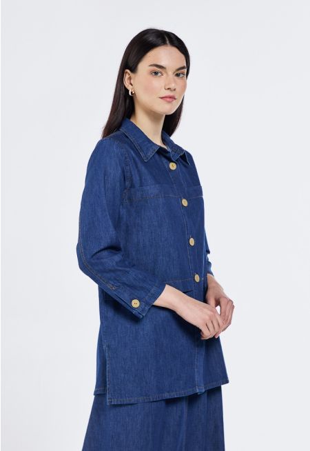 Buttoned Denim Shirt