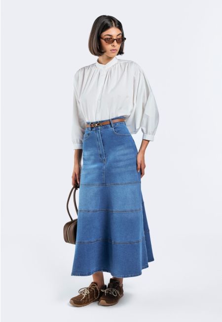 A-Line Denim Skirt