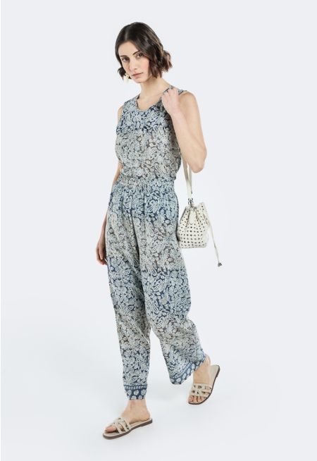Floral Print Straight Leg Trousers