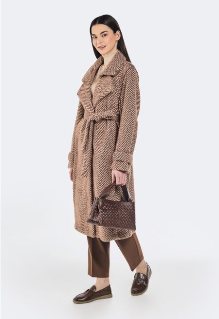 Two Toned Intricate Coat