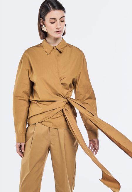Side Tie Wrap Shirt