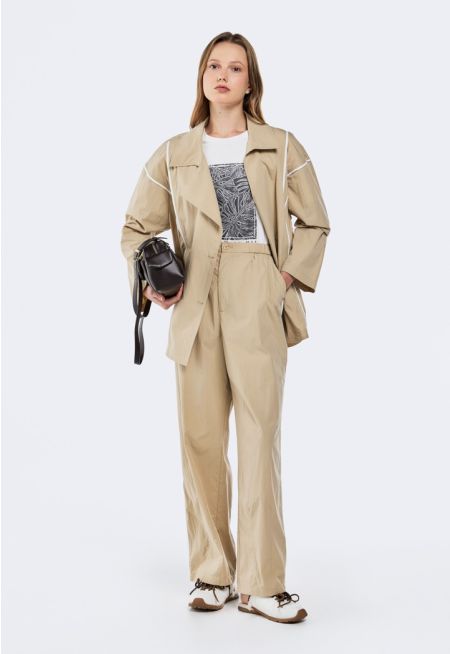 Contrast Piping Detail Trousers