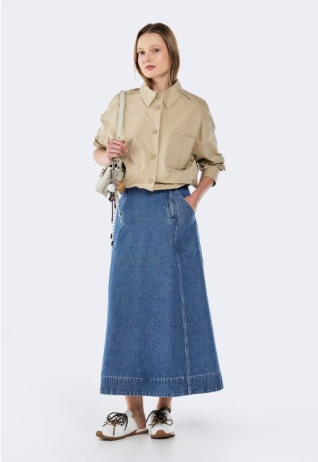 A-Line Denim Skirt