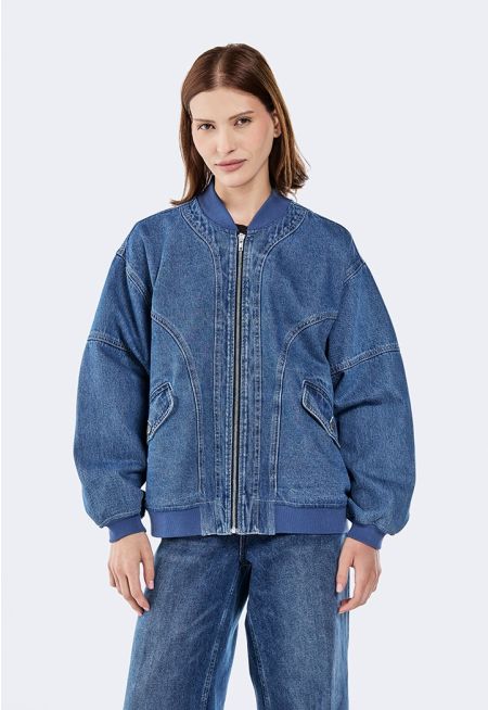 Denim Bomber Jacket