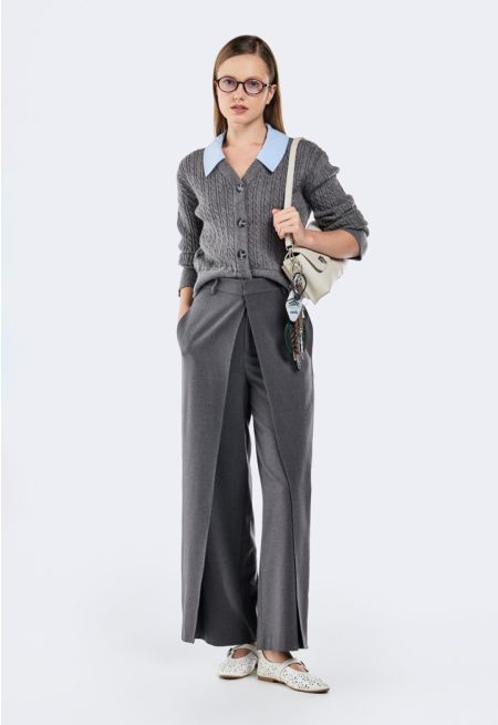 Overlay Wide Leg Trousers