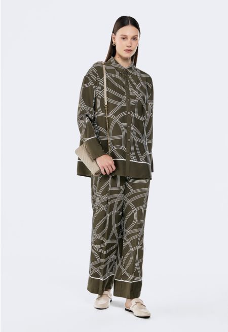 Intricate Print Trousers