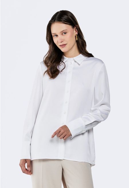 Regular Fit Satin Shirt