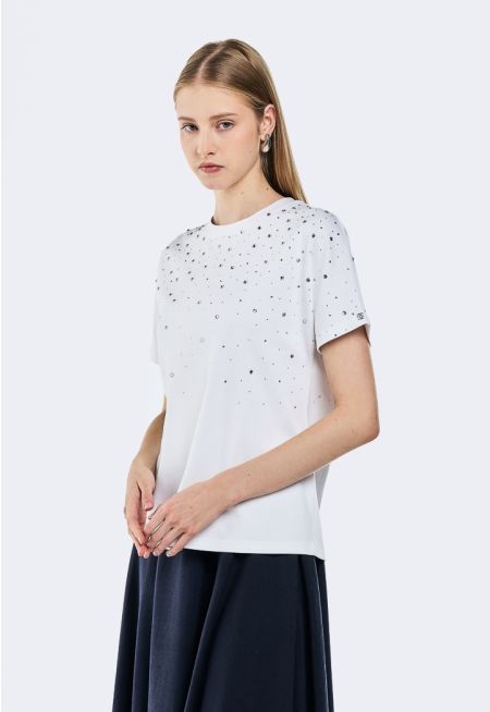 Crystal Embellished T-Shirt
