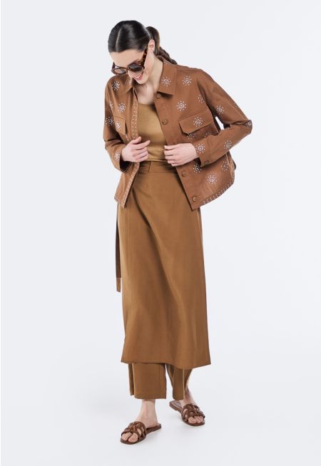 Straight Cut Wrap Trousers