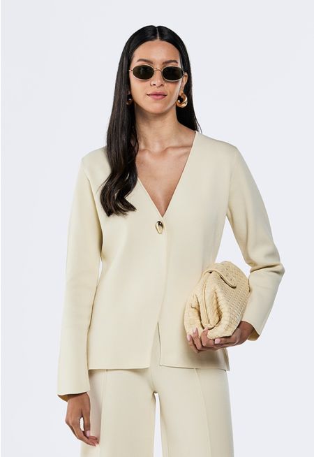 Solid Knitted Cardigan