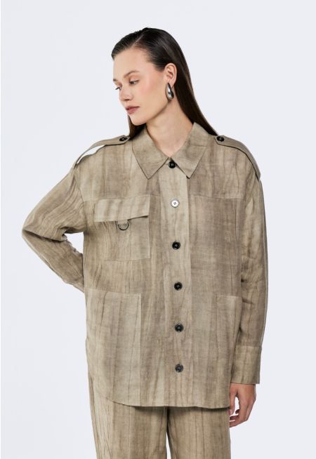 Crinkled Linen Shirt