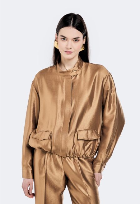 Zip Up Bomber Jacket 