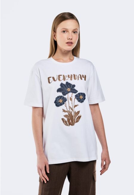 Flower Print T-Shirt