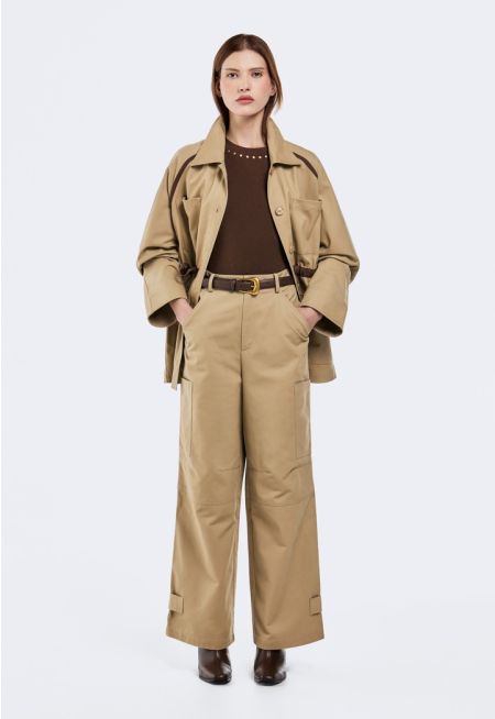Straight Cut Cargo Trousers