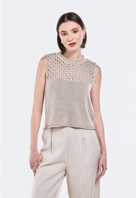 Knitted Crochet Sweater