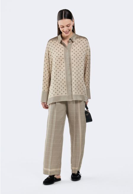 Polka Dot High Waist Trousers