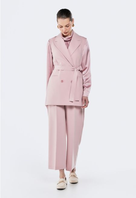 Solid Straight Cut Trousers