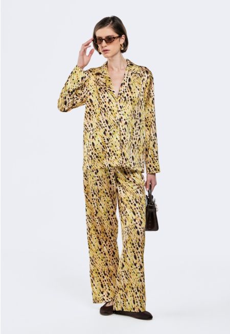 Printed Straight Cut Trousers