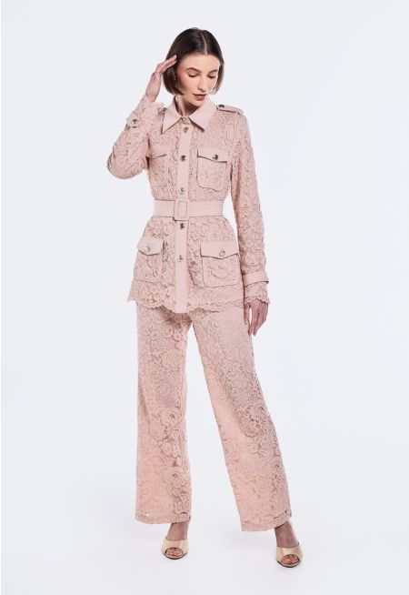  Straight Leg Lace Trousers